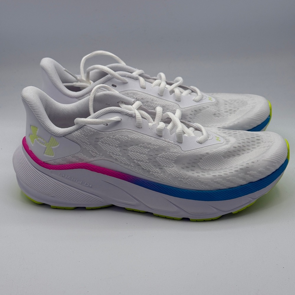 Under Armour UA W Turbulence 3 Shoes Womens Size 8.5 White Blue Pink 3027506-101